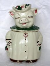 Used, Shawnee USA Pottery Winnie Pig Cookie Jar Shamrock Green Scarf for sale  Greer