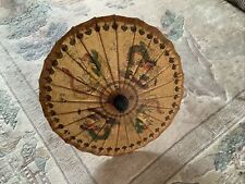 Używany, Vintage orientalny woskowany papier bambus japoński parasol parasol smok wzór na sprzedaż  Wysyłka do Poland