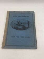Libro de texto vintage de 1942 de Henry Ford Trade School ""Tienda de trigonometría, usado segunda mano  Embacar hacia Argentina