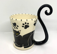 Caneca de café April Gadler gato feita à mão cabo de cauda cerâmica assinada comprar usado  Enviando para Brazil
