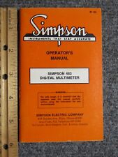 Simpson digital multimeter for sale  Shipping to Ireland