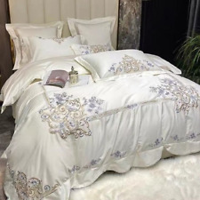 Luxury Embroidery Bedding Set 1000TC Egyptian Cotton Duvet Cover Set Bed Linen, käytetty myynnissä  Leverans till Finland
