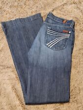 Usado, Jeans feminino 7 for All Mankind Dojo 26 lavagem escura jeans bordado logotipo comprar usado  Enviando para Brazil