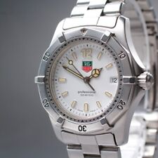 [N Estado perfeito] Tag Heuer Professional 2000 WK1211 mostrador branco 200m relógio de quartzo JAPÃO comprar usado  Enviando para Brazil