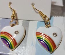 Rainbow heart earrings for sale  Slidell