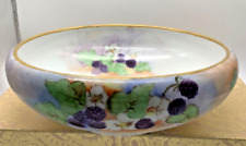 D&B Hand Painted Gold Decor Console Bowl Purple Berries Round 9.5”, Japan, used for sale  Shipping to South Africa