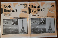 Christian Light Education Social Studies 7, clave de respuesta, LU 701-705 y 706-710 segunda mano  Embacar hacia Mexico