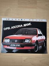 Opel Ascona "Sport" brochure Opel, used for sale  Shipping to South Africa