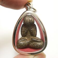 LP KRON PIDTA METAL 1960s CLOSE EYES BUDDHA CRON TOK RAJA THAI LUCKY PENDANT (3), used for sale  Shipping to South Africa