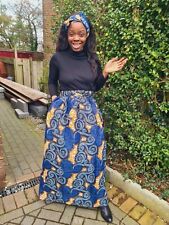 Ankara skirt African print long skirt maxi skirt with pockets + FREE HEAD WRAP for sale  Shipping to South Africa