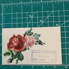 Cartão postal antigo 1911 atacado fábrica ramo Sioux Falls SD rosas em relevo, usado comprar usado  Enviando para Brazil