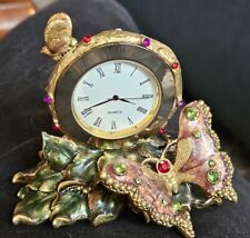 Reloj de mesa mariposa: de colección. Reloj de cuarzo antiguo de 3"" decoración con estantes de joyas segunda mano  Embacar hacia Argentina