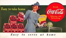 Advertising Postcard Drink Coca-Cola at Home Six Pack Glass Bottles~127308 tweedehands  verschepen naar Netherlands