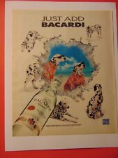 Bacardi Rum 1995 Cool Dalmation Dog anuncio impreso vintage segunda mano  Embacar hacia Argentina