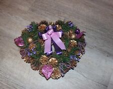Weihnachtskranz 22cm lila gebraucht kaufen  Oederan