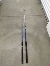 Used, 2 Shakespeare Tiger Casting Rods 6'6" Saltwater Catfish/Trolling MH BLUE (v) for sale  Shipping to South Africa