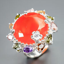 Handmade 13ct+ Natural Carnelian Ring 925 Sterling Silver Size 8 /R350849 for sale  Shipping to South Africa