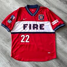 Camiseta usada em jogos Eric Wynalda Chicago Fire FC média 40 Nike Honda MLS comprar usado  Enviando para Brazil