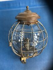 Antique J. B. COLT BRASS ACETYLENE GAS LAMP w/GLOBE WIRE ENCLOSURE. for sale  Shipping to South Africa