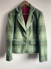 NESS BLAZER SZ UK12 US8 EU40 GREEN WOOL CHECK POCKETS JACKET SEE DESCRIPTION for sale  Shipping to South Africa