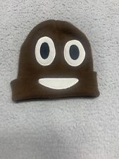 Gorro de malha marrom e branco emoji cocô tamanho único, usado comprar usado  Enviando para Brazil