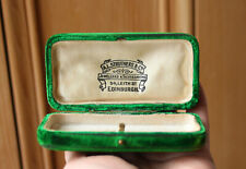 Antique Green Velvet Jewellery Box  Display Struthers Leith Street Edinburgh for sale  Shipping to South Africa