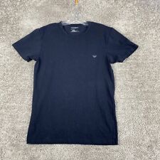 Camiseta Emporio Armani masculina pequena manga curta azul marinho gola redonda mistura de algodão comprar usado  Enviando para Brazil