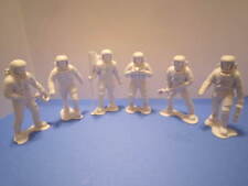 SIX LOUIS MARX 1970 SOLID WHITE PLASTIC 5.25" APPOLO MOON LANDING FIGURES.  for sale  New Baltimore