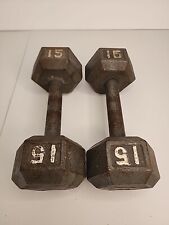 cast iron hex dumbbells set for sale  Gulf Breeze