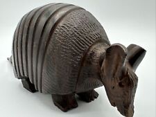 Hand Carved Armadillo Ironwood Sculpture Animal Wood Decor Nice Piece Hardwood H for sale  Shipping to South Africa