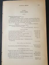 1873 document stony for sale  Port Saint Lucie