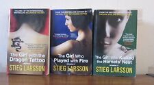 3 x Stieg Larsson Millennium Trilogy books: Girl with the Dragon tattoo set VGC for sale  BEXLEYHEATH