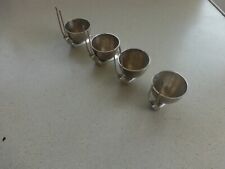 4 vintage silver plated egg cups [ snail ] for sale  Shipping to South Africa