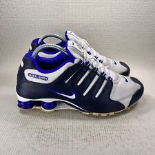 Nike Womens Shox NZ White Blue Running Shoes Women's Size 10 Athletic Sneakers, used for sale  Shipping to South Africa