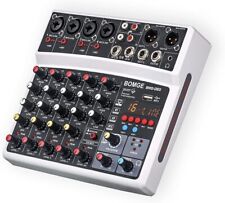 6 channel dj audio mixer with MP3 USB Bluetooth,48V phantom power 16 DSP WHITE, used for sale  Shipping to South Africa