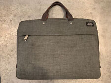 Jack Spade Grey Slim Laptop Bag Twill Handle Shoulder Travel Briefcase Gray for sale  Sherman Oaks