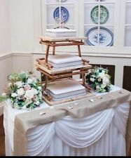 3 tier wedding cake stand Copper Wood Vintage Industrial for sale  CANNOCK