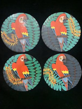 MCM conjunto de montanha-russa vintage pintada à mão de 4 papagaios arara utensílios de bar exclusivos, usado comprar usado  Enviando para Brazil
