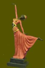 Cachecol Chiparus dançarino assinado bronze mármore art déco balé russo folhas Bergere* comprar usado  Enviando para Brazil