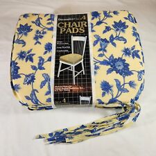 Usado, Almohadillas de asiento con corbata azul floral en mal estado elegante segunda mano  Embacar hacia Argentina