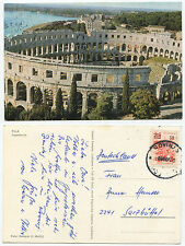 21668 - Pula - römisches Amphitheater - Ansichtskarte, gelaufen Rovinj 8.7.1966 comprar usado  Enviando para Brazil