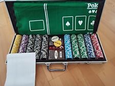 500 fichas láser profesionales PokerChips núcleo de metal set estuche de póquer - gran calidad, usado segunda mano  Embacar hacia Argentina