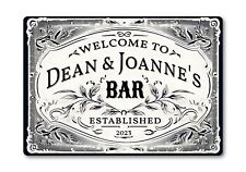 Personalised Bar Sign METAL Plaque Jack Morgan Daniels Whiskey Home Pub Vintage for sale  Shipping to South Africa