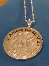 Used, "EL AMORE DE MI VIDA" 1955-1957 SILVER CINCO PESO COIN NECKLACE (.720 silver) for sale  Shipping to South Africa