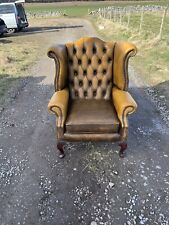 Vintage leather chesterfield for sale  MUIR OF ORD
