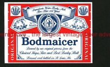 Etiqueta não usada década de 1970 Budweiser BODMAICER TV filme adereço Tavern Trove, usado comprar usado  Enviando para Brazil