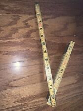 Vintage Red End 72" Lufkin X46 Wooden Folding Ruler Extension Rule, Brass Slide for sale  Shipping to South Africa