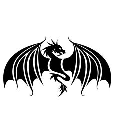BOLD BLACK DRAGON IN FLIGHT CAR DECAL for sale  Shipping to South Africa