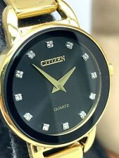 Relógio Citizen Feminino EZ6372-69E Quartzo 26mm Mostrador Preto Tom Dourado Conjunto de Aço P. comprar usado  Enviando para Brazil