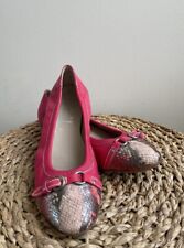 Used, AGL Attilio Giusti Leombruni Pink Cap Toe Leather Ballet Flats Shoes Sz 40 for sale  Shipping to South Africa